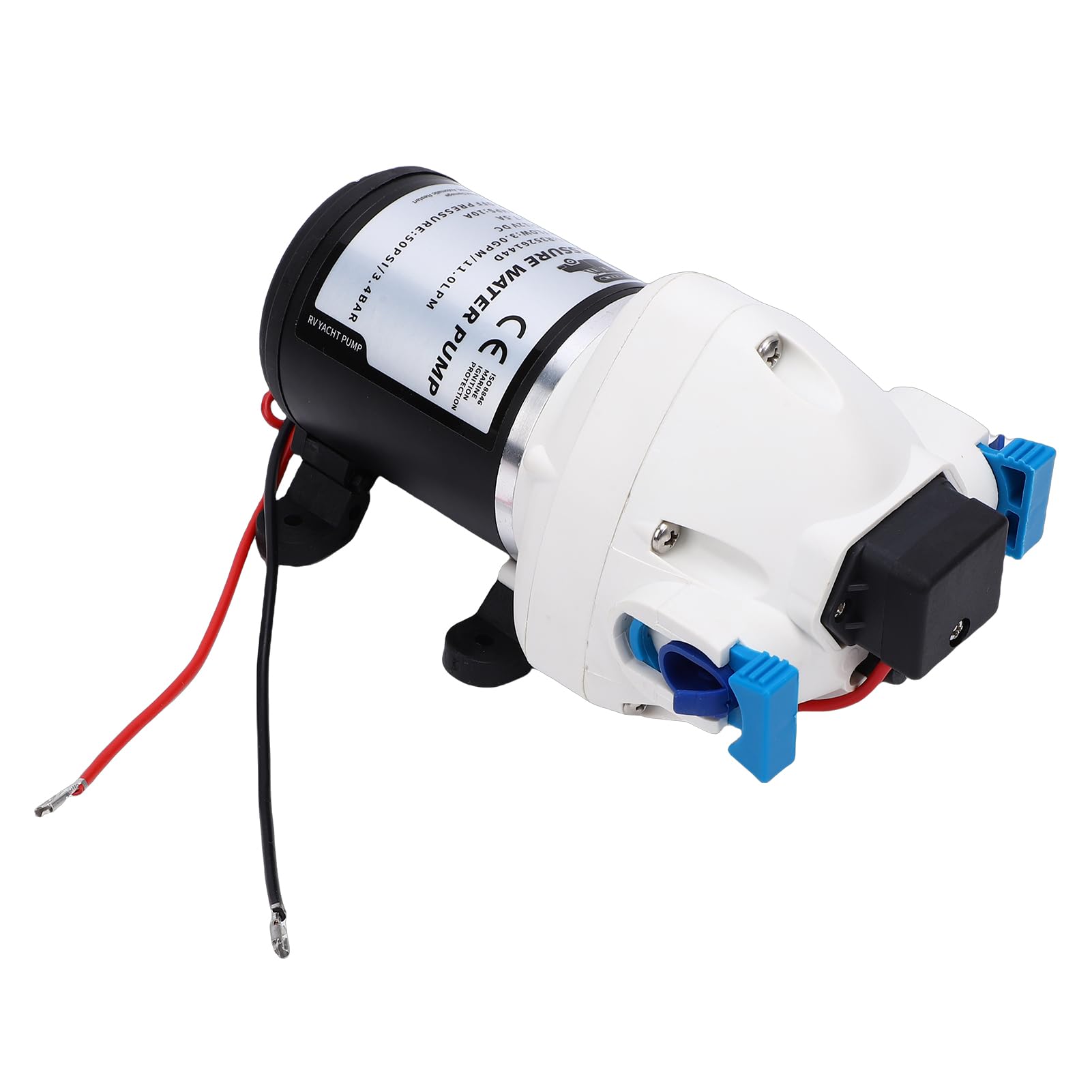 Generic Bomba de Agua Autocebante de Metal de 3 GPM RV, 12 V, 50 PSI, Apagado Automático de bajo Ruido para RV, Barco, Remolque, Yate Marino, de Agua