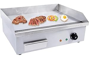 TBVECHI 22'' Electric Teppanyaki Grill with Adjustable Temperature