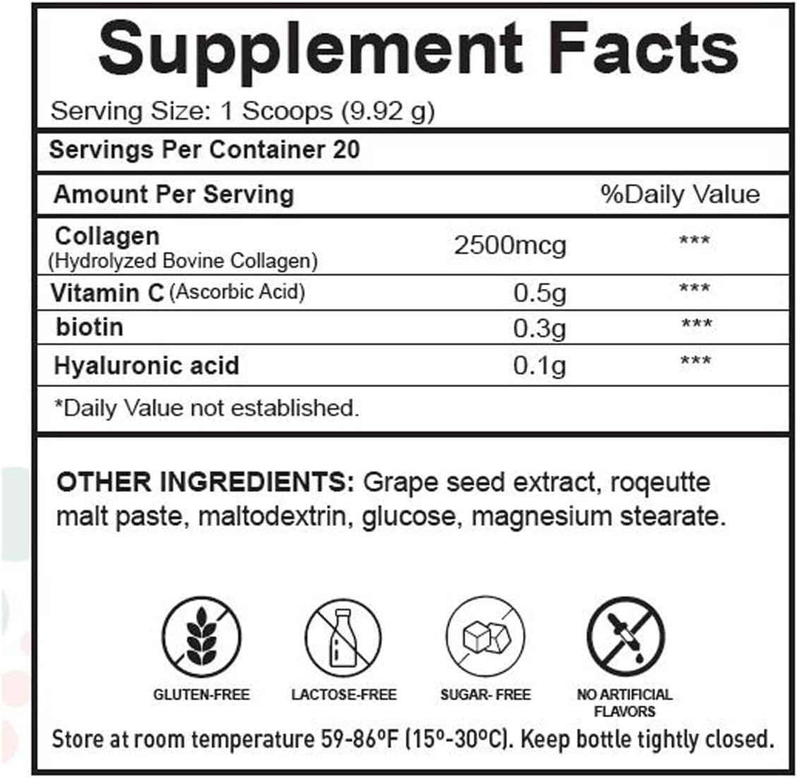 H4U Advanced Collagen Powder with Vitamin C and Biotin Unflavored Collagen Supplement 7 Ounces Gluten Free, Soy Free, Halal