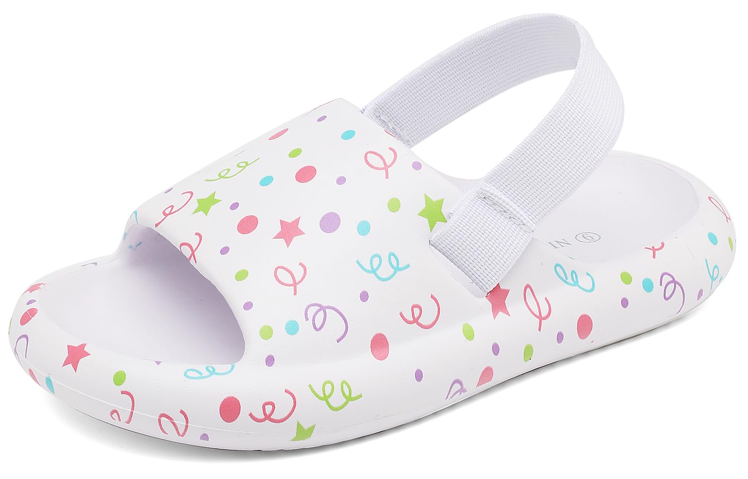 INMINPIN Toddler Boys Girls Slides Sandals Comfort Beach Pool Shower Slippers with Elastic Back Strap