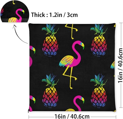 Miniatura 3 de Bardic Chair Cushion 1 Pack Watercolor Pineapple Memory Foam Seat Cushion Tropical Animal Removable Square Chair Pads for Kitchen Dining Office