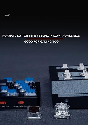 Miniatura 5 de GATERON KS-33 Perfil bajo 2.0 Interruptores Eje 3 Pin Fábrica Pre-lubricado para Teclado Mecánico MX Carcasa inferior blanca 35pcs (marrón)