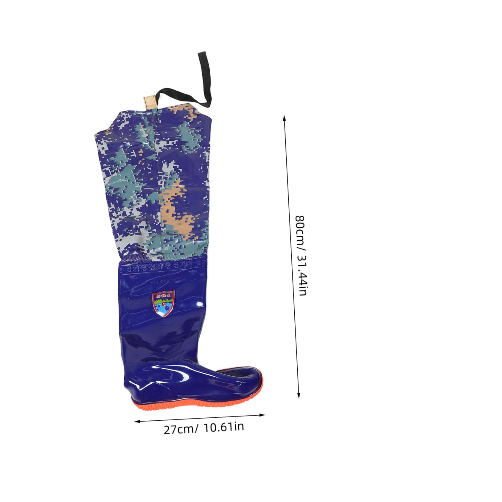 LIOOBO Breathable Waterproof Waders High PVC Wading Boots Non-Skid Rain Shoes Men's Hip Boots Size 44 Ideal for Outdoor Activities