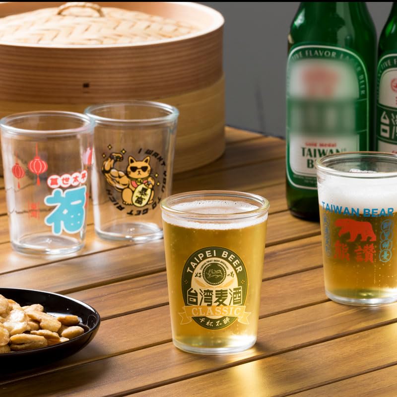 Amazon.co.jp: オリジナル 台湾ビールグラス 143ml 台湾産 コップ 台湾