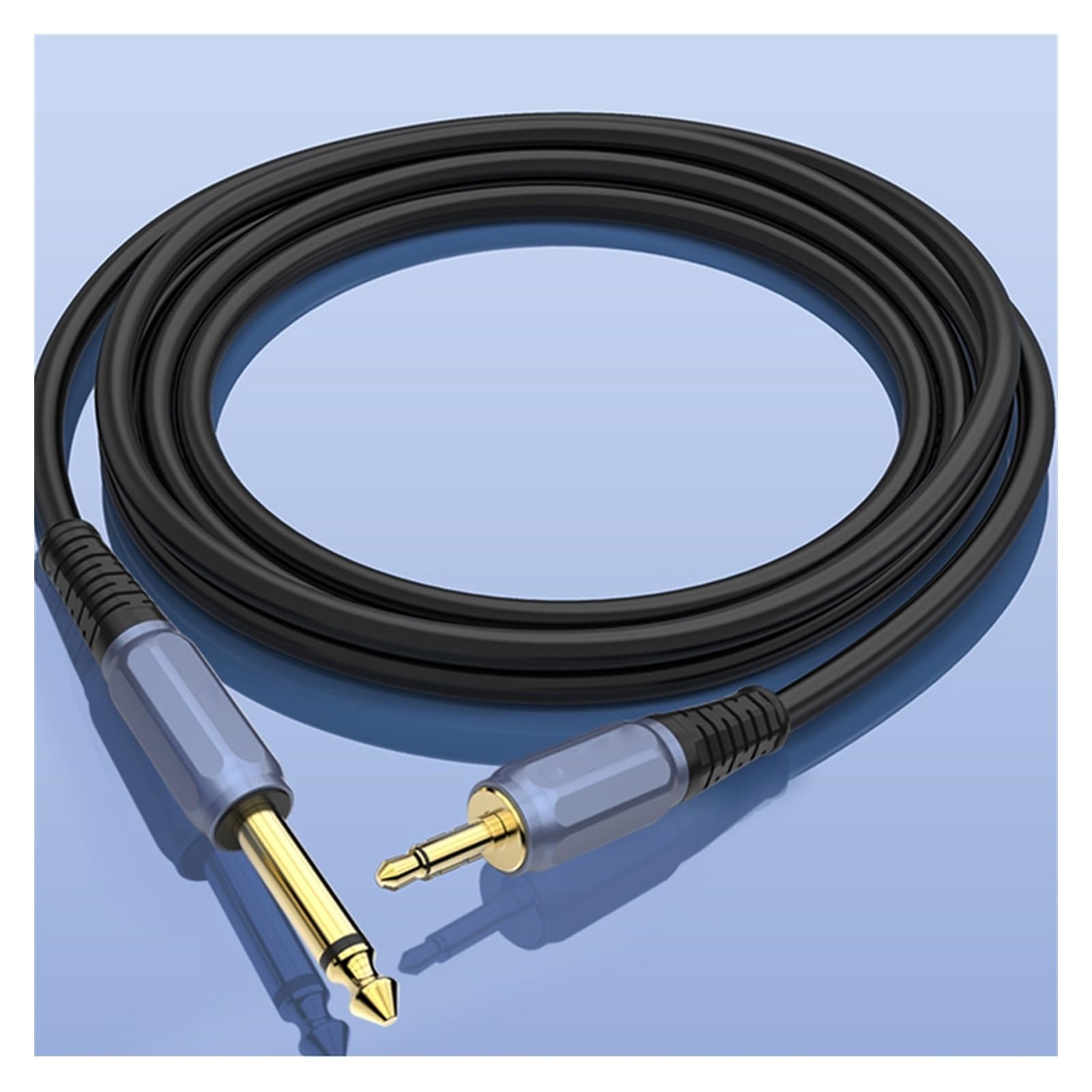 Cable De Audio De Guitarra Cable de 3,5 a 6,5, 6,35mm, pequeño a grande, de dos núcleos, para guitarra, caja de altavoz de acero eléctrico, Cable de (Size : 1.5m)