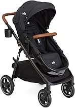 Joie Ginger lx 4-in-1 One-Hand Pramette Stroller - Easy Convertible Pramette and Stroller with a One-Hand Pramette Conversion, for Newborns to Toddlers (Shale)