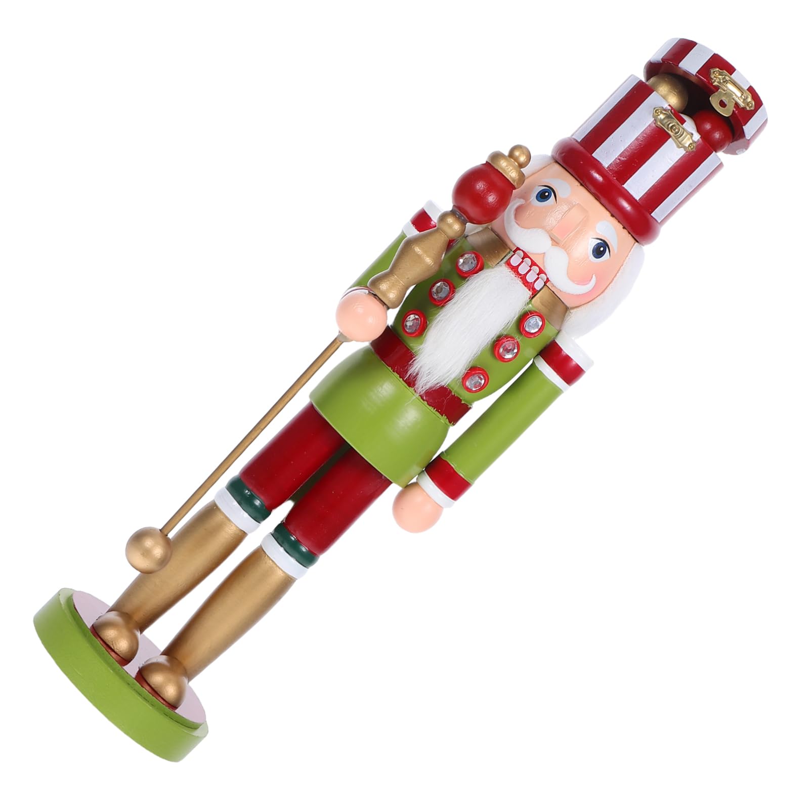 Cabilock Nussknacker-Soldat aus Holz als Weihnachtsdeko Traditionelle Tisch-Dekoration für Fensterbrett oder Kaminsims Festliches Party-aktionsfigur