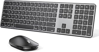 Bluetooth Keyboard and Mouse for Mac, OMOTON Wireless Multi-Device Keyboard with Numeric Keypad, Keyboard and Mouse Combo, for MacBook Pro/Air, iMac, iMac Pro, Mac mini, Mac Pro