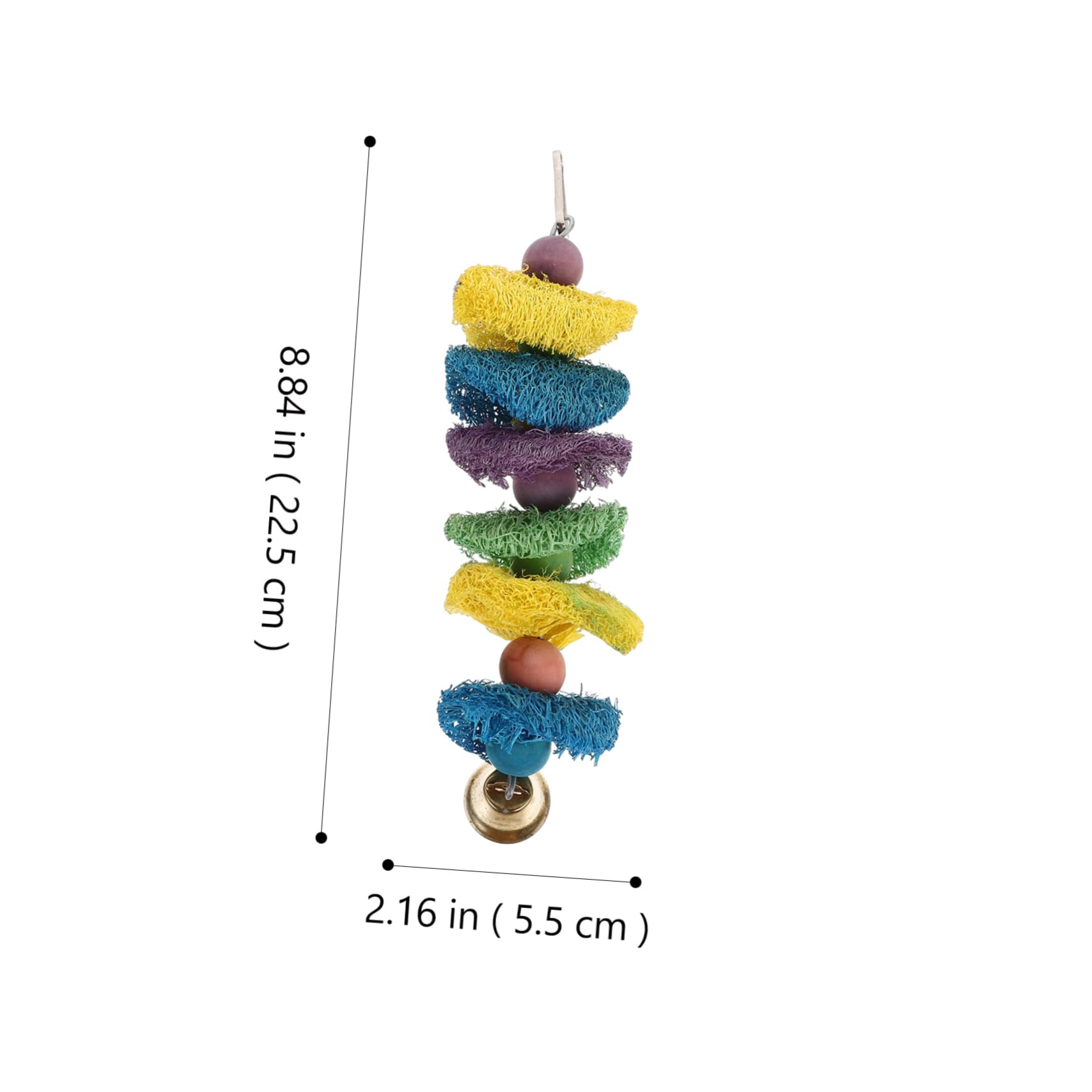 POPETPOP Colored Wooden Bird Swing Wear Resistant Chewing Plaything for Parrots Enhances Exercise and Entertainment Engaging Design for Pet Birds for Parakeets and Conures