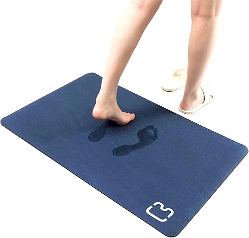 Diatomaceous Earth - Tapete de baño para bañera, de secado rápido, antideslizante, tapete de piedra de baño, súper absorbente, lavable a máquina,