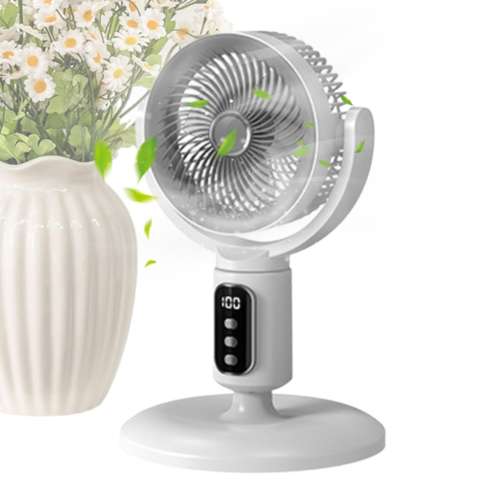 Ventilatore A Piantana Con Telecomando 4000mAh Altezza Regolabile 5 | Ventilatore Circolatore D'Aria Per Casa Ufficio Dormitori Camera Da Studio Garage Officina Appartamento Camper