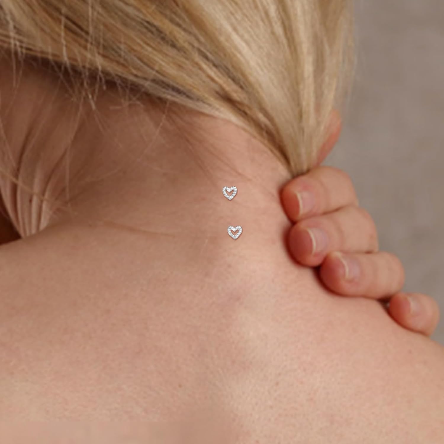 2 PCS 14G Cubic Zirconia Dermal Anchor Tops and Base Surgical Titanium Steel CZ Diamond Microdermals Internally Threaded Studs Body Piercings Jewelry Gift for Women Men - Image 4