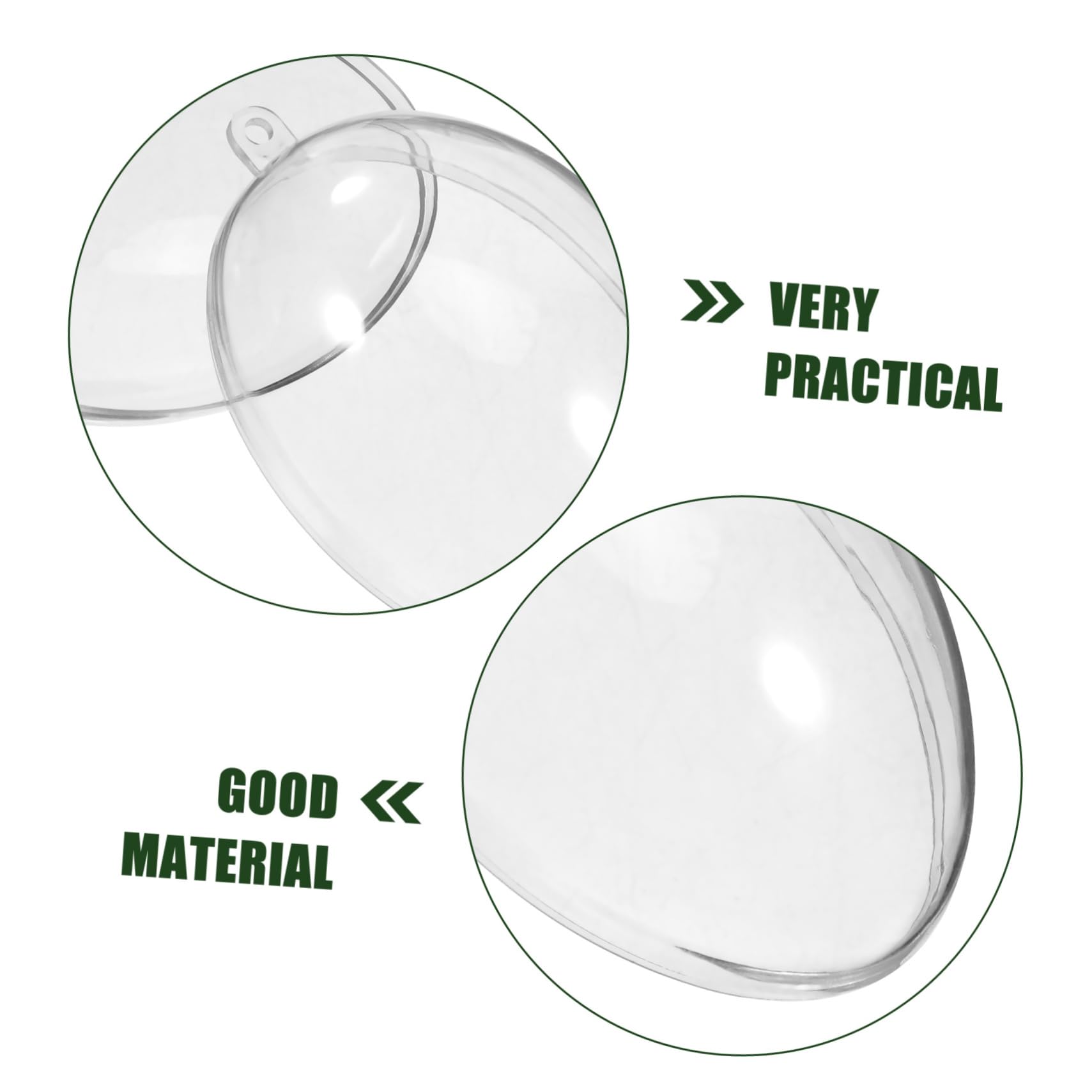 PRETYZOOM 4 Juegos Bola Transparente Bola De Acrilico Rellenable con Decoraciones De Su Elección Árbol De Navidad Colgando Bolas Bola De Decoración De Navidad Acrílico 10 Uds * 4