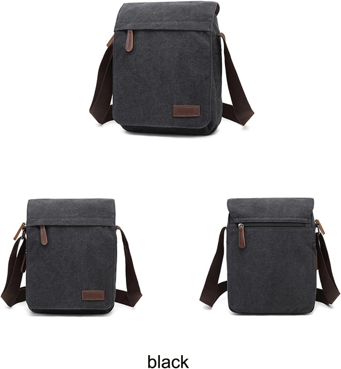 Small retro canvas messenger men's crossbody bag and shoulder bag - Image 2