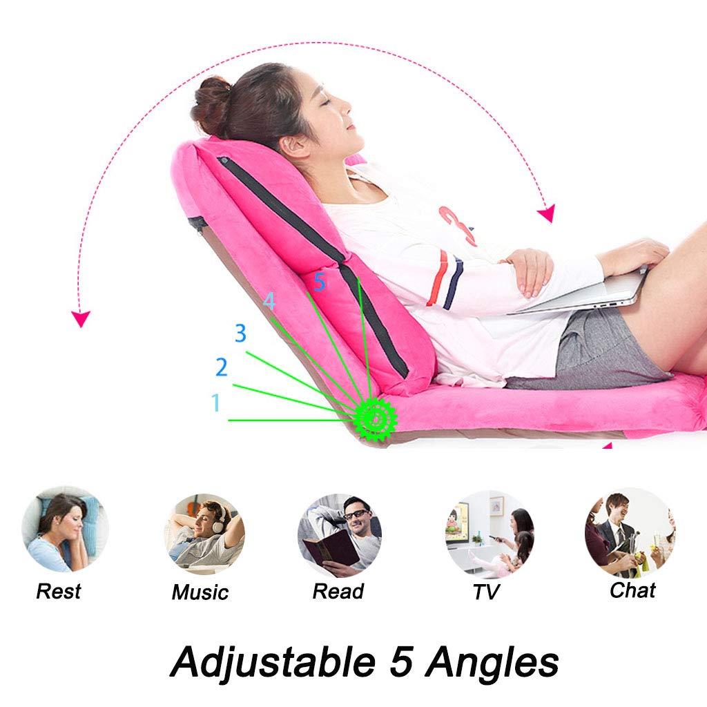 Silla de suelo portátil acolchada, silla sin patas, sofá de suelo plegable con reposabrazos, silla mirador con respaldo, diseño ergonómico para leer, yoga, niñas, estilo elegante.