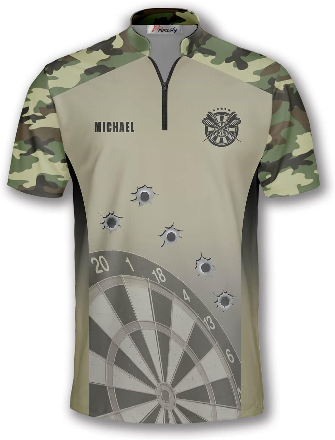 PRIMESTY Personalized Dart Jerseys for Men- Dye-Sublimated Custom Team Jerseys- Sash Collar, Size S-5XL