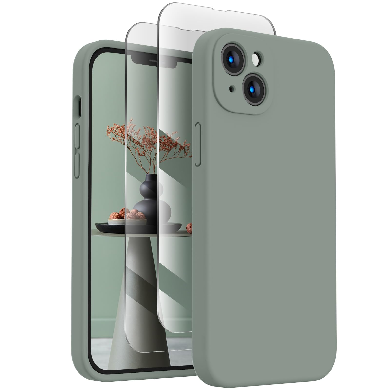 FireNova Designed for iPhone 14 Case, 6.1", Calke Green