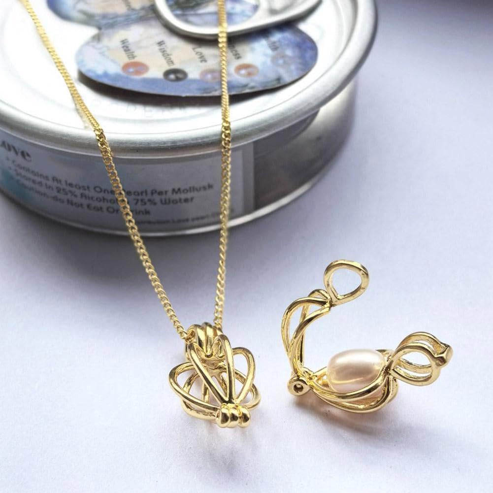Collier à pendentif pour la Saint-Valentin, coffret cadeau, perle de culture, collier d'huîtres avec boîte, kit de création d'amour, kit de fabrication de collier à faire soi-même, perle dans huître