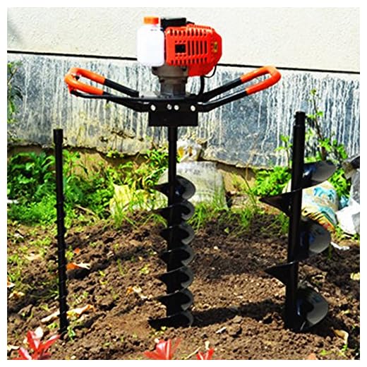 Gas Powered Post Hole Digger,55C Earth Auger Post Fence Hole Digger Garden Tools Powered Engine +4" 6" 8" Bit (2.4HP)