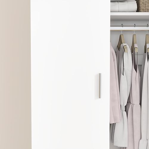 Miniatura 7 de Panana Armario de 2 puertas, armario de almacenamiento, con riel y estantes Armarios de dormitorio