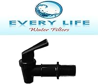 Vista 2 de Black Plastic Faucet, Spigot, Beverage Dispenser, Water Crock, Water Filter Bucket, Made for Gravity Feed, with Washer & Nut