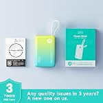 INIU Chargeur portable, 45W PD Mince 10000mAh Banque de puissance avec intégré USB-C, Camping Outdoor Travel Business, pour Femmes Hommes Étudiants Famille Urgence