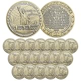 ASmileIndeep Military Challenge Coins - 20 Pcs Military Coins -Statue of Liberty Veterans Challenge Coin - Military Appreciation Gift for Veterans
