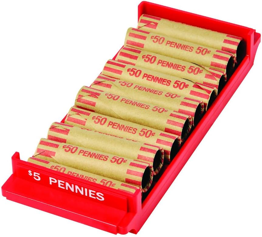 MMF Coin Tray - Red, 1 Each (MMF212080107) : Cash Boxes : Office Products