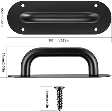 Heavy‑Duty Pull Push Door Handles with Back Plate