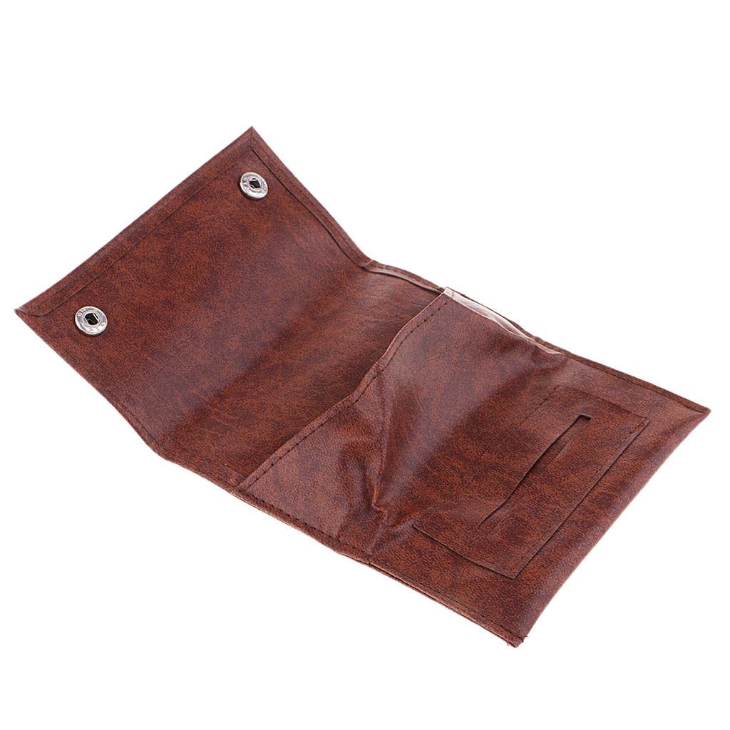 CALANDIS Smoking Pipe Pouch Bag Organize Case Pipe Tool Lighter Holder Pocket Brown-picture-45