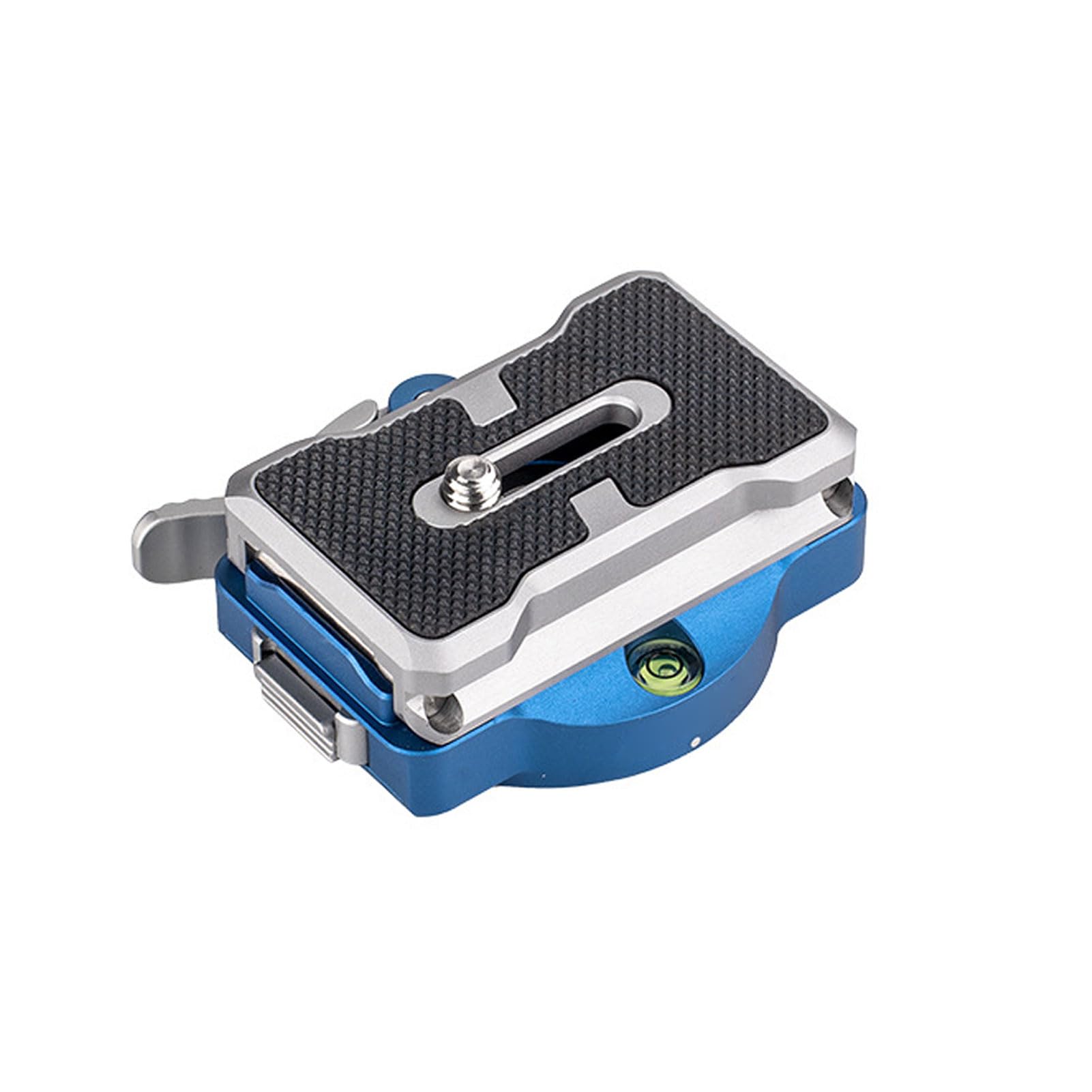 Naroote Piastra Fotocamera di Precisione CNC con Bloccaggio Automatico, Vite da 1/4" Arca 38mm Compatibile Doppia, Livella a Bolla Incorporata in Silicone Antiscivolo, Ideale per Riprese Stabili,