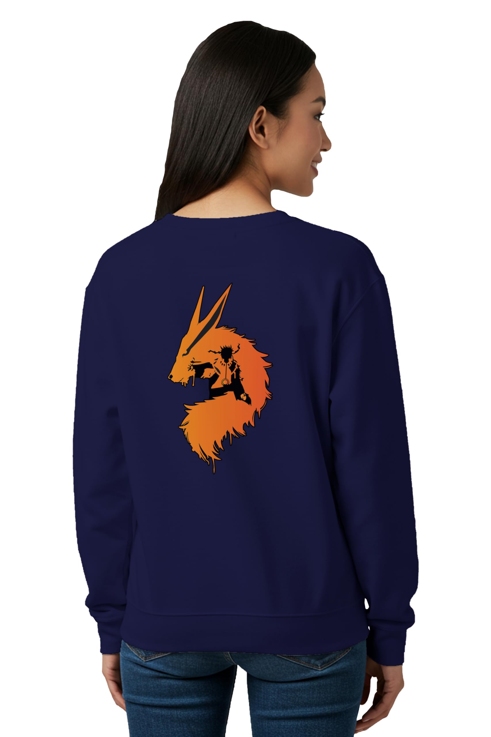 buy that trendz Womens Sweatshirt Minimalist Fox Typographic Printed Full Sleeve Regular Fit Cotton Blend Gen Z Sweatshirt-picture-12
