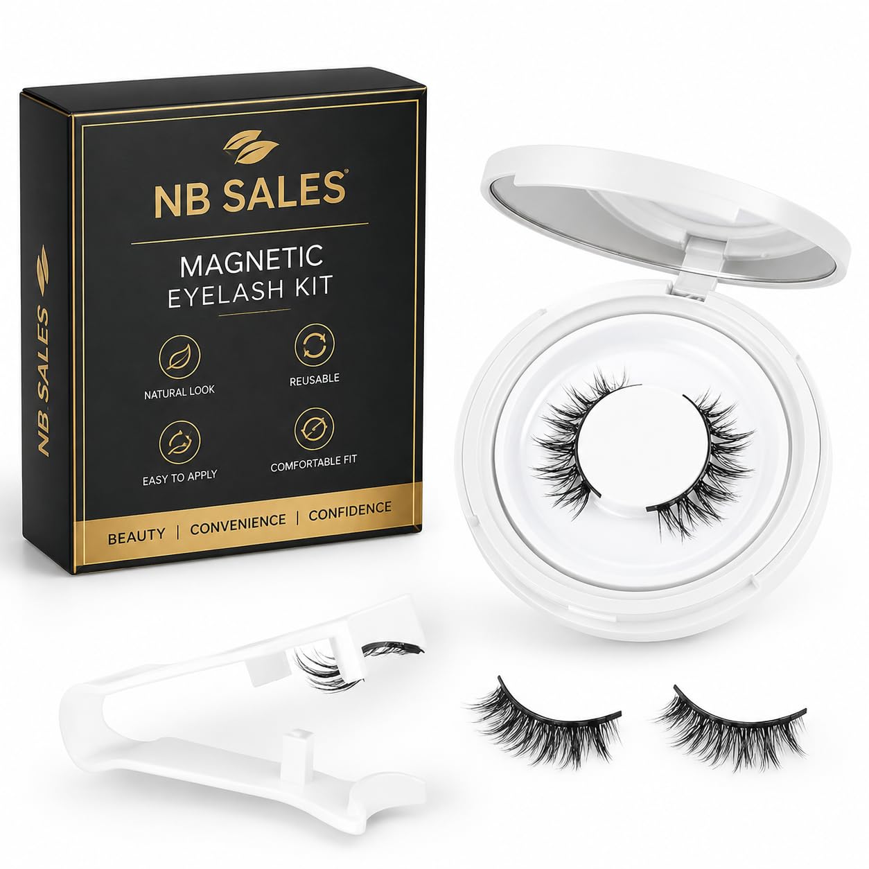 Magnetic Eyelashes Without Eyeliner – Natural Reusable Manga Lashes Kit with Applicator, No Glue Needed, 1 Pair Anime-Inspired Magnetic Lashes for Cosplay & Everyday Use-image-10