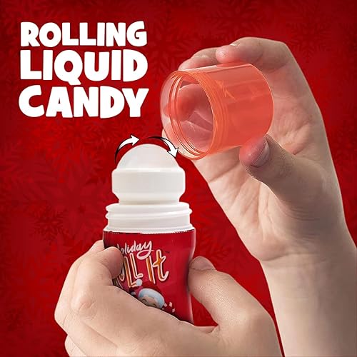Miniatura 4 de Holiday Roll It Slime Lickers - Rodillos de caramelo para la temporada navideña  Variedad variada de sabores de caramelo líquido, cereza, manzana