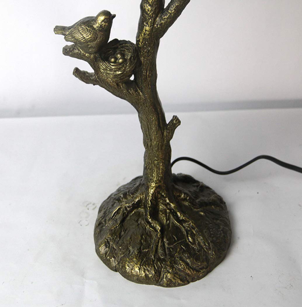16 Cal lampa stołowa w stylu Retro Art Stained Glass'ego sztuka retro szklane lampy biurkowe lampa dekoracyjna do sypialni salon stolik nocny gabinet