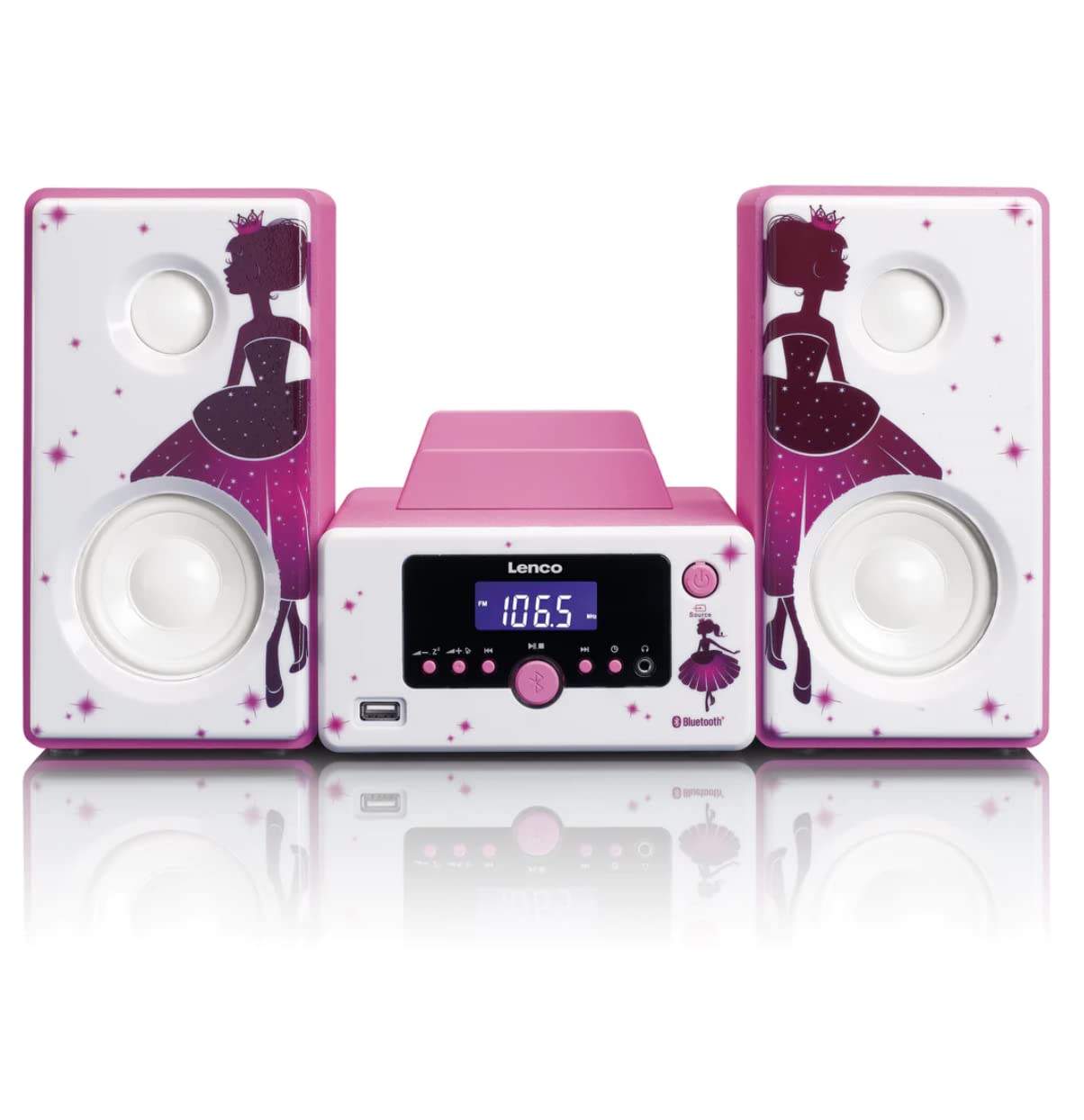 Lenco MC-020 Système Compact avec Radio FM Bluetooth et USB