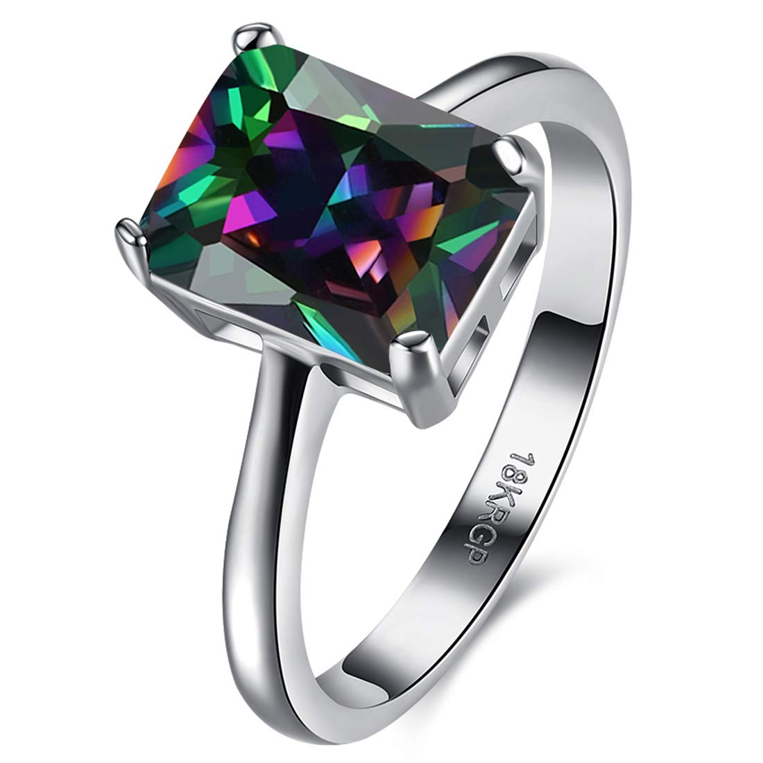 Peora A5 Grade Crystal The Stone Topped 18K Platinum Plated Ring for Women & Girls (6) (B07M8NHWYZ) Amazon Price History, Amazon Price Tracker