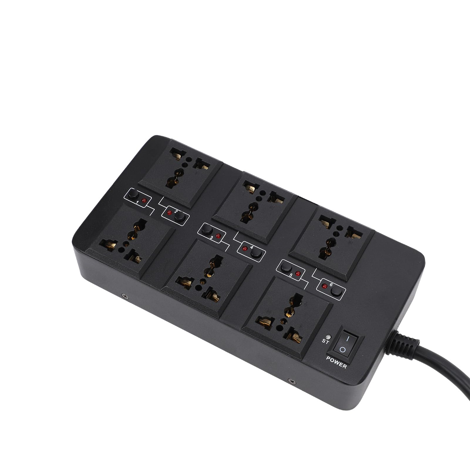 Controlador Secuenciador de Potencia de Metal, Salida, Indicador LED, Toma de 6 Canales, Gestión de Energía para Compatibilidad de Dispositivos