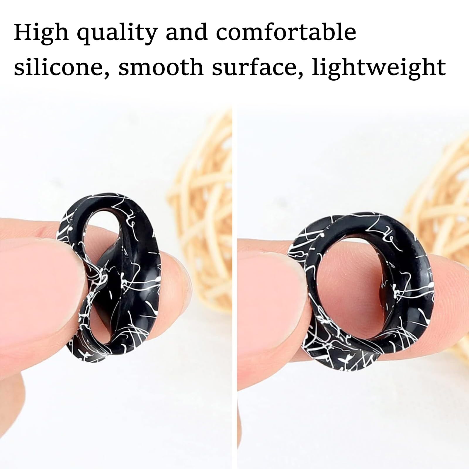TYXHXTF 6 par silikonowych kołków do tuneli w uchu, biżuteria do piercingu, kołki do tuneli, ekspander, piercing podwójnie rozkloszowany 8 mm