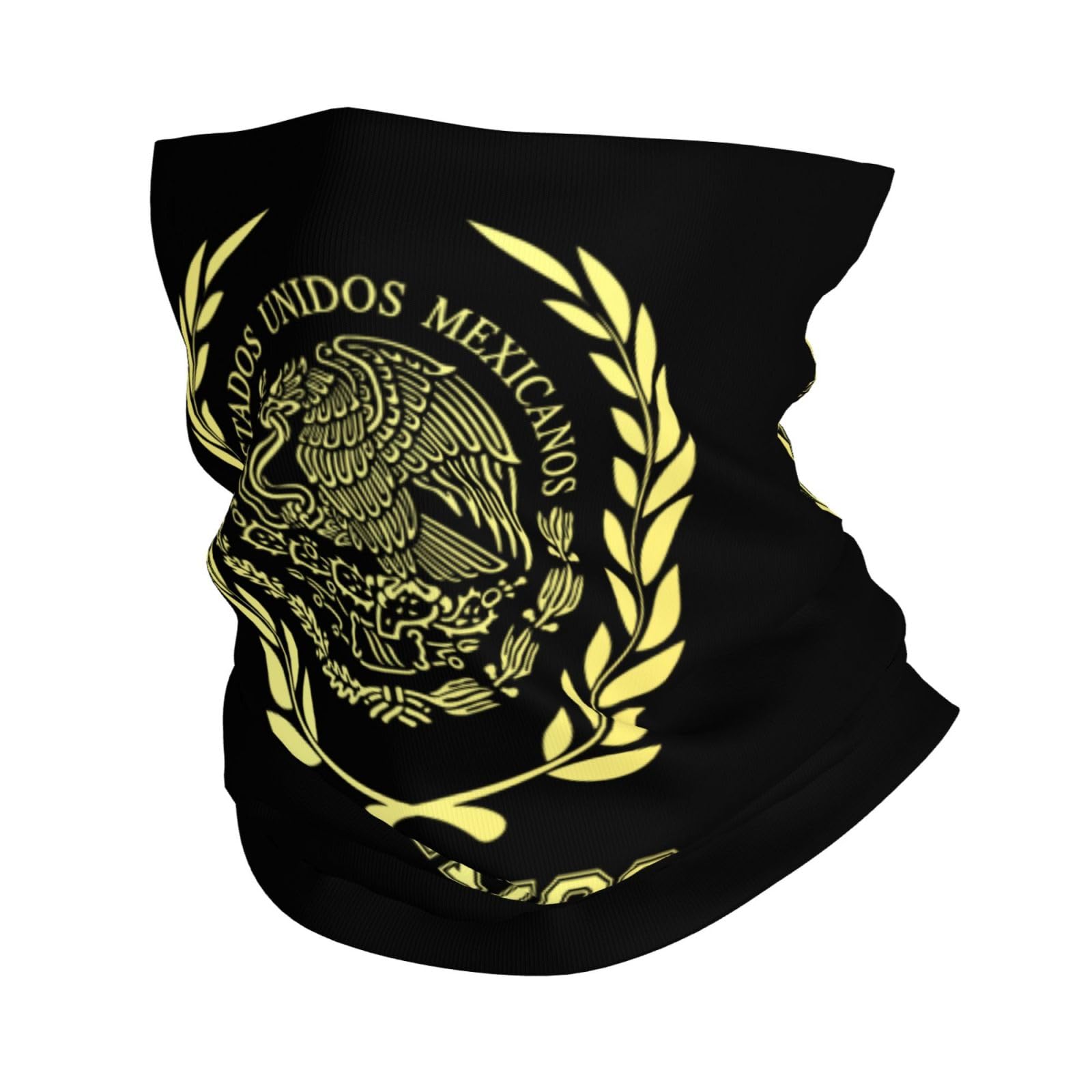 Mexico Mexican Mex Flag Logo Tree Neck Gaiter Face Mask for Men Women UV Protection Seamless Face Shield Cool Breathable Cycling Riding Running Headbands Bandana