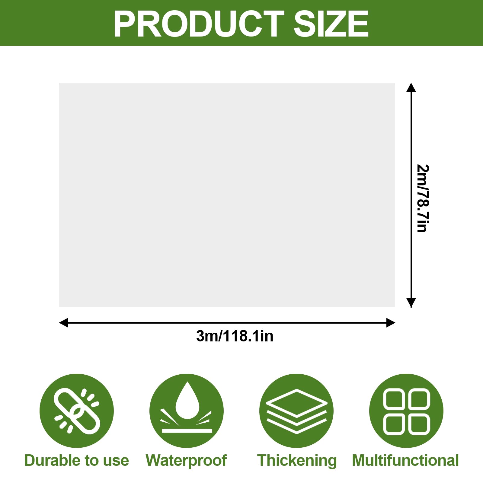 JNBGTU Plastic Sheeting Heavy Duty Polythene Sheeting, Thick Large Clear Plastic Dust Waterproof Sheets - Image 2