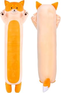 Fox Plush Body Pillow for Kids | Long Stuffed Animal Cuddle Pillow | Soft, Cute Hugging Toy | Plushie Gift for Girls & Boys | Long Plush Body Pillow for Sleep & Comfort | Medium, 35 Inches