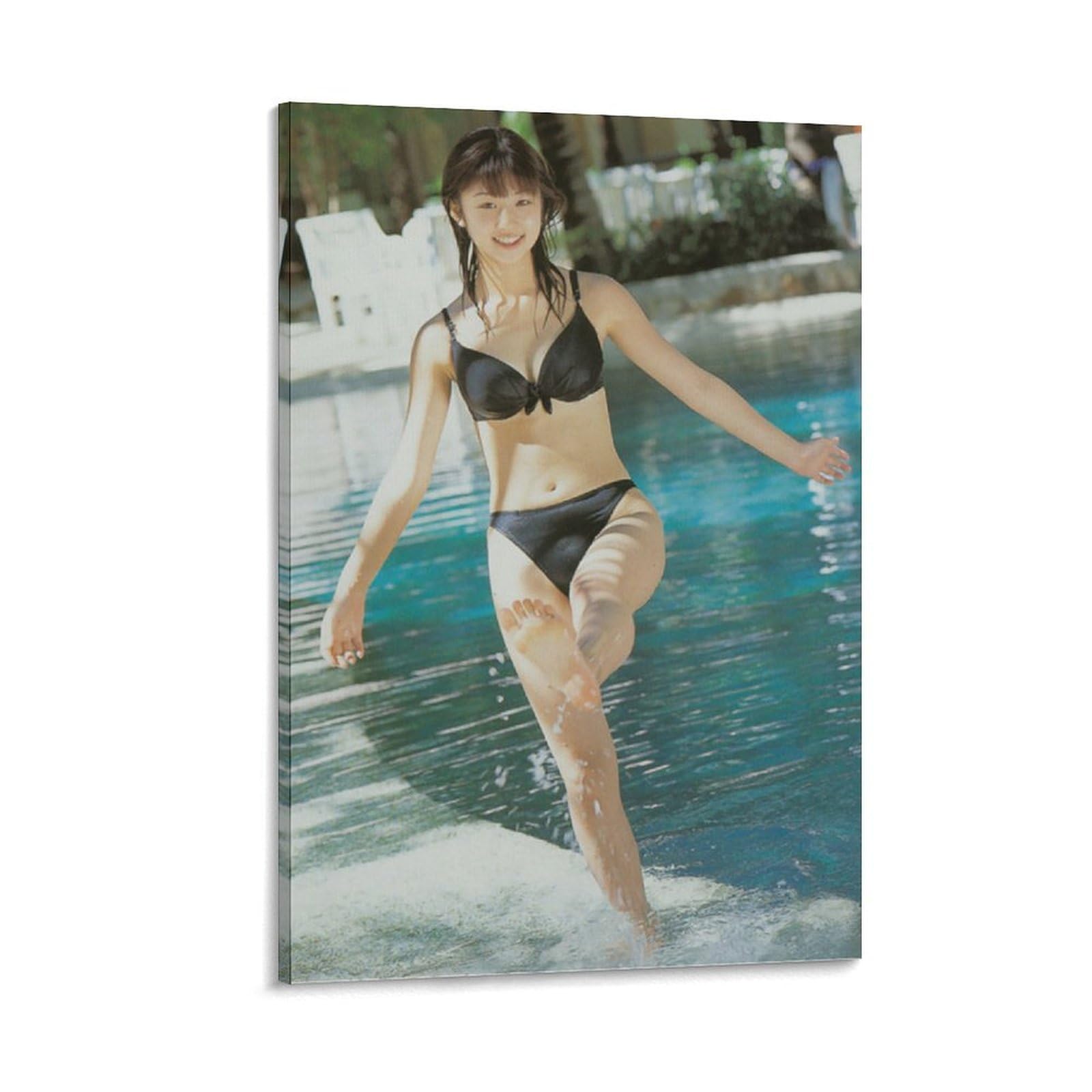 Amazon.co.jp: 小倉優子 ポスター2 キャンバスアートポスター 水着写真