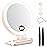 B Beauty Planet Magnifying Mirror with Light 30X, Double-Sided 1X/30X Magnifying Makeup Mirror with Tweezer, 2000mAh 3 Colour Modes with Adjustable Brightness,Foldable Compact Travel Mirror(Pink)
