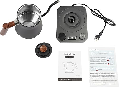 Miniatura 9 de Hervidor eléctrico de cuello de cisne con control de temperatura ajustable, calentamiento rápido de 1200 W, caldera de agua eléctrica con cable de