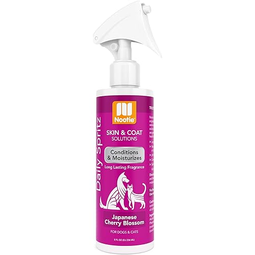 Nootie Japanese Cherry Blossom Daily Spritz for Dogs and Cats - Conditions and Moisturizes Fur, Long Lasting Pet Spray - 8oz