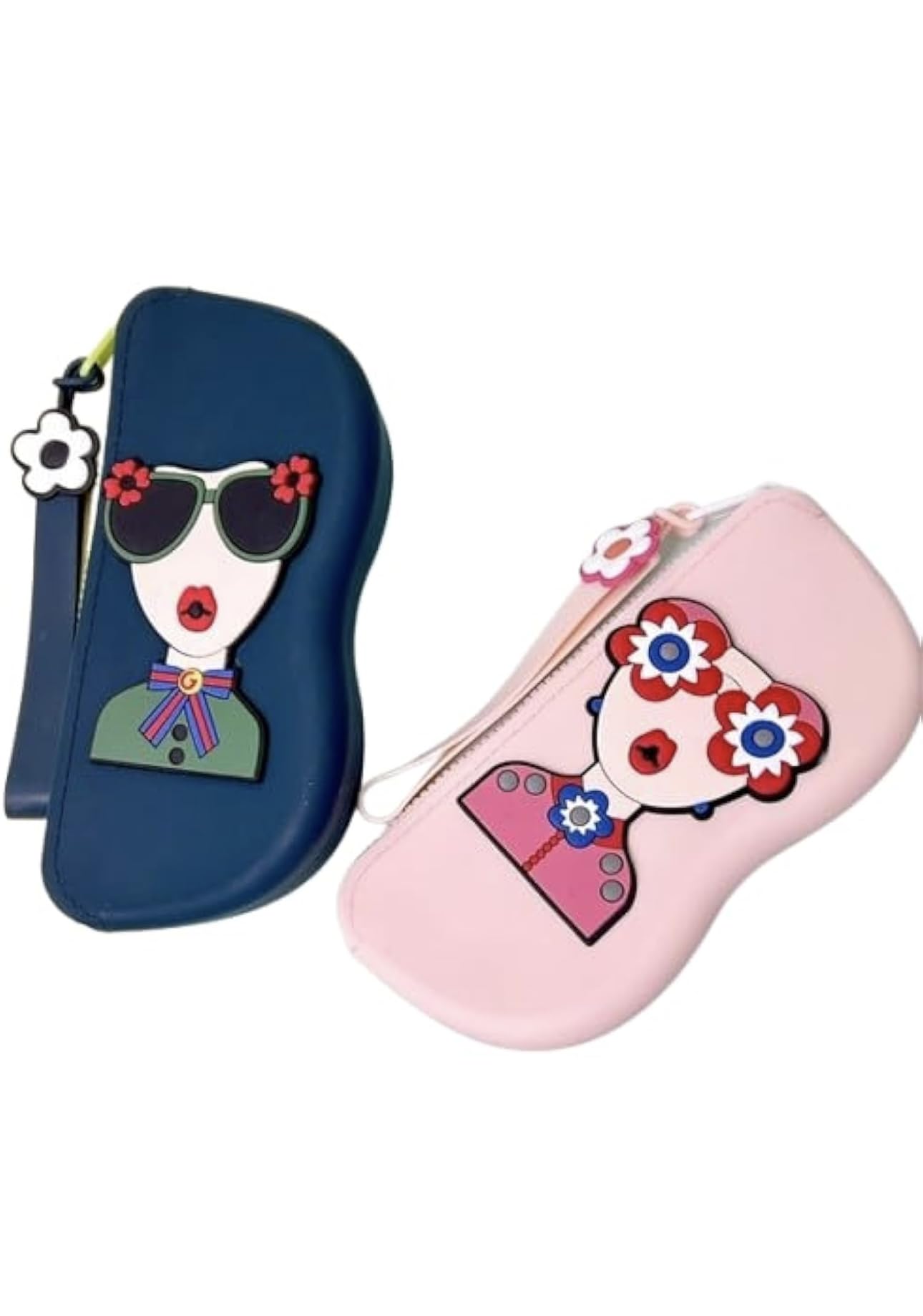 creation Silicone Sunglasses Cases with Zipper & Lanyard – Cartoon Fashion Eyeglasses Organizer Pouch, Soft Protective Storage for Glasses, Multicolor (Multicolor, Pack of 1)-image-42