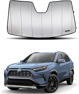 Front Windshield Sun Shade for 2019 2020 2021 2022 2023 Toyota RAV4, 2021 2022 2023 Toyota RAV4 Prime - Premium Folding Sunshade
