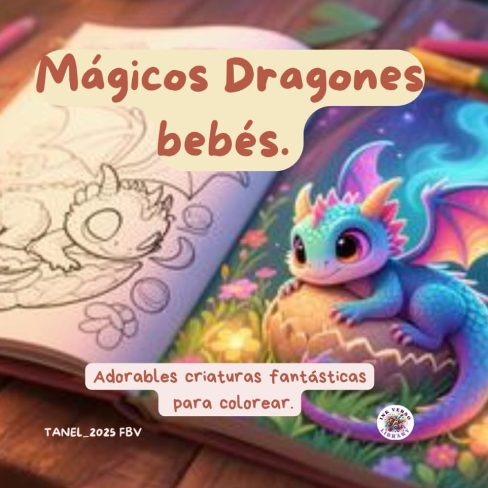 Mágicos Dragones bebés.: Adorables criaturas fantásticas para colorear. (Colecciones Temáticas Japonesas.)
