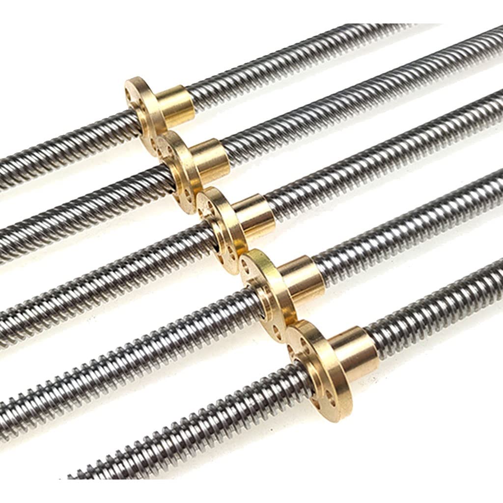 T8 Śruba Trapezowa Ze Stali Nierdzewnej + Nakrętka Miedziana Długość 100-1200 Mm Skok 14 Mm Śruba Typu T 1 Szt./1200Mm With Nut